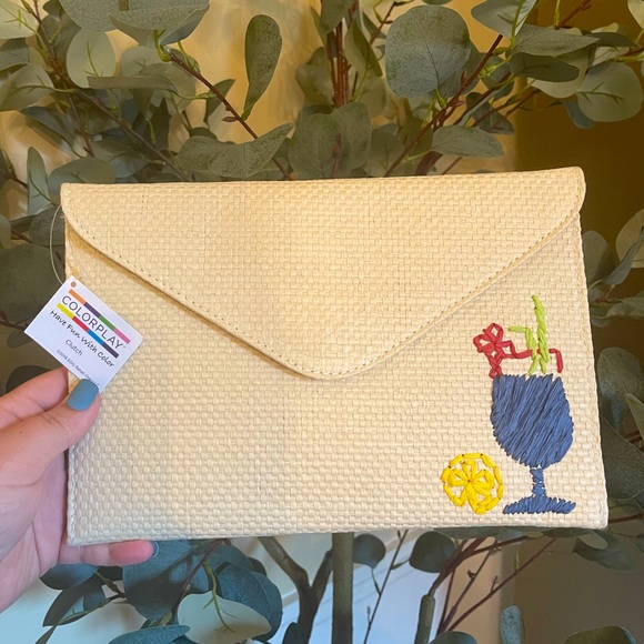 Handbags - Woven “Envelope” Handbag Clutch